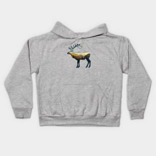 North American Elk Kids Hoodie